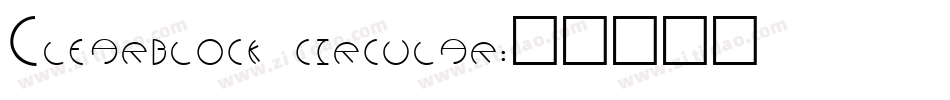 Clearblock circular字体转换